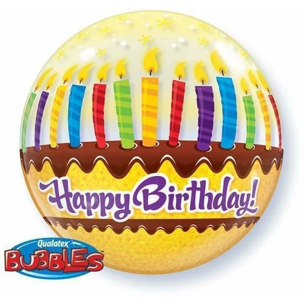 Party Animal Direct Happy Birthday Round Cake Bubble Bubble Balloons