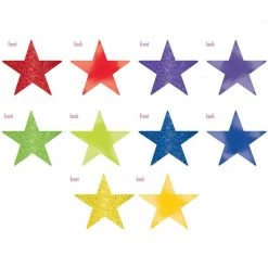 Party Animal Direct Rainbow Star Cutouts (Pack Of 5) Space / Blast Off