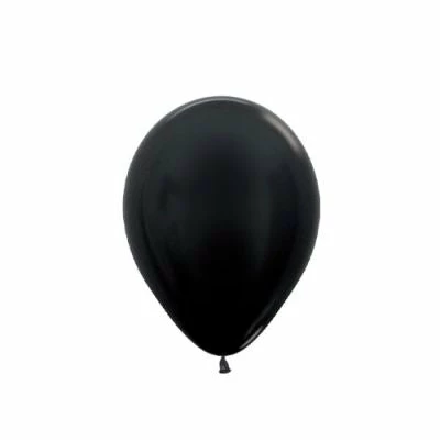 Party Animal Direct Plain Latex Balloons Metallic Black 30cm Latex Balloon (10 Pieces)