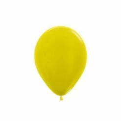 Party Animal Direct Plain Latex Balloons Metallic Yellow 30cm Latex Balloon (10 Pieces)