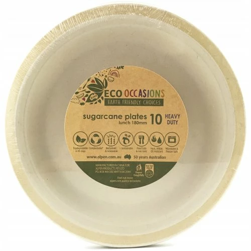 Alpen Sugarcane Lunch Plates 180mm Gold P10