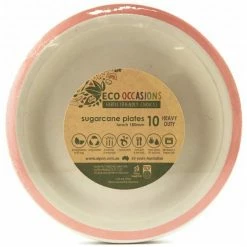 Alpen Eco Range Sugarcane Lunch Plates 180mm Rose Gold P10