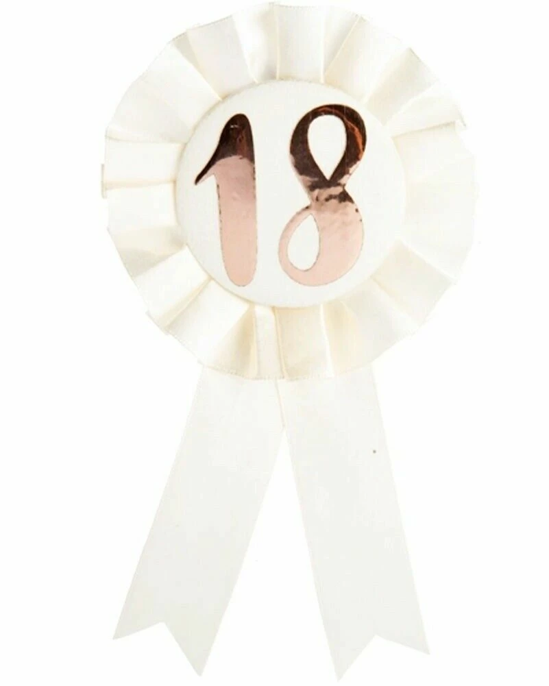 Party Animal Direct 18th Birthday Rosette - Rose Gold