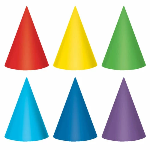 Party Animal Direct Bright Party Hats (pack Of 12)