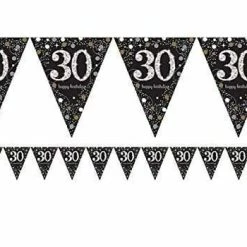 Party Animal Direct Sparkling Celebration 30th Bunting Banner 30th Birthday