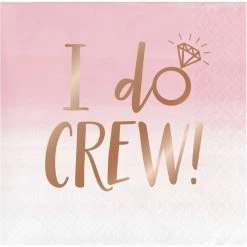 Party Animal Direct I DO CREW NAPKINS - PK16