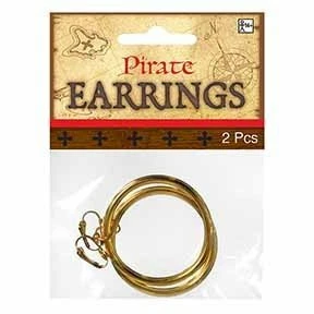 Party Animal Direct Pirate Pirate Hoop Earrings