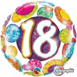 Party Animal Direct 18th Birthday Bright & Bold 45cm Foil Balloon
