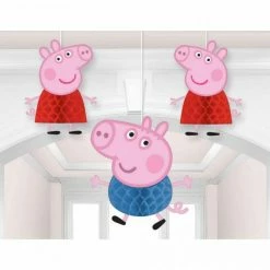 Party Animal Direct PEPPA PIG HONEYCOMB HANGING DECORATIONS