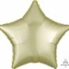 Party Animal Direct METALLIC PASTEL YELLOW STAR FOIL Foil Balloons