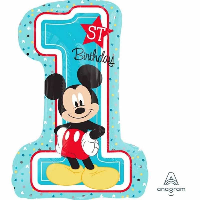 AMSCAN SUPERSHAPE XL MICKEY 1ST BIRTHDAY P38 Supershape Foil Balloons