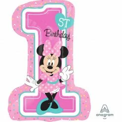 AMSCAN SUPERSHAPE XL MINNIE 1ST BIRTHDAY P38
