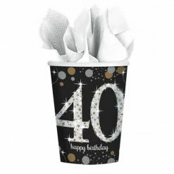Party Animal Direct 40th Birthday Sparkling Celebration 40th Cups