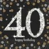 Party Animal Direct 40th Birthday Sparkling Celebration 40th Napkins