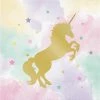 Party Animal Direct Unicorn Party Unicorn Sparkle Lunch Napkins Foil Stamped