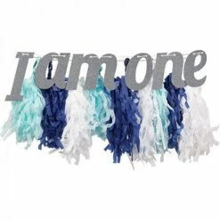 Party Animal Direct HIGH CHAIR DECORATION KIT BLUE I AM ONE GLITTERED