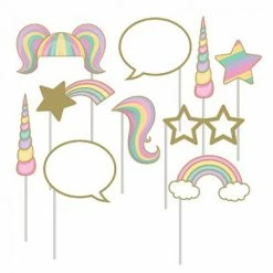 Party Animal Direct Unicorn Sparkle Photo Booth Props Assorted Designs