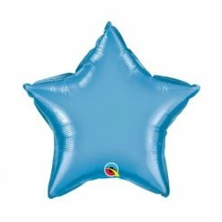 Party Animal Direct CHROME BLUE STAR FOIL BALLOON Foil Balloons