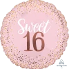 Party Animal Direct JUMBO SWEET SIXTEEN BLUSH FOIL BALLOON