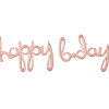 Party Animal Direct Happy Birthday Happy B.day Rose Gold Script Decoration