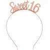 Party Animal Direct Sweet 16 Rose Gold Metal Headband