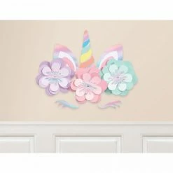 Party Animal Direct Unicorn Party Magical Rainbow Birthday Unicorn Wall Decorating Kit