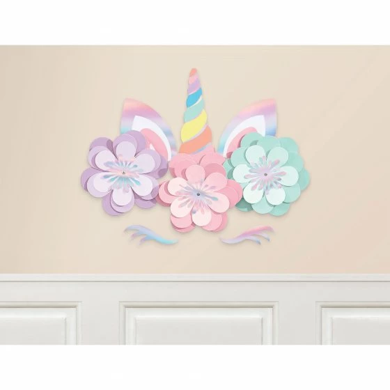 Party Animal Direct Unicorn Party Magical Rainbow Birthday Unicorn Wall Decorating Kit