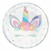Party Animal Direct Unicorn Party Iridescent 23cm Paper Plates