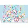Party Animal Direct Peppa Pig Confetti Party Spiral Swirls Hanging Decorations