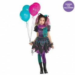 Party Animal Direct Costume Haunted Harlequin Girls 8-10 Years Costumes