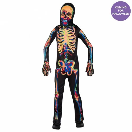 Party Animal Direct Costumes Costume Glow In The Dark Skeleton 10-12 Years