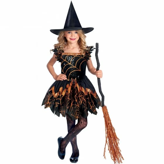 Party Animal Direct COSTUME SPOOKY SPIDER WITCH GIRLS 6-8 YEARS Costumes