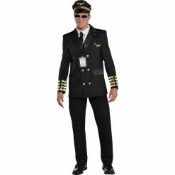 Party Animal Direct Costume Captain Wingman Pilot Men's XL