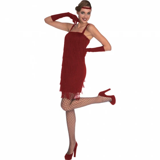 Party Animal Direct Costume Red Flapper Women's Size 16-18 Costumes
