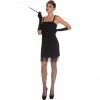 Party Animal Direct COSTUME BLACK FLAPPER WOMEN'S SIZE 16-18