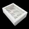 Party Animal Direct 4" HIGH Cupcake Box With PVC Window (holds 6 Cupcakes) Cake Boxes