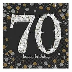 Party Animal Direct Sparkling Celebration 70th Napkins