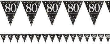 Party Animal Direct Sparkling Celebration 80th Bunting Banner