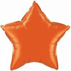 Party Animal Direct ORANGE Star Foil Foil Balloons