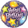 Party Animal Direct Printed Foil Balloons HAPPY BIRTHDAY - PURPLE FOIL