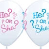 Party Animal Direct He Or She? Printed Latex Balloons (5pack) Printed Balloons