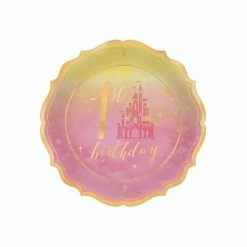 Party Animal Direct Disney Princess 1st Birthday Plates