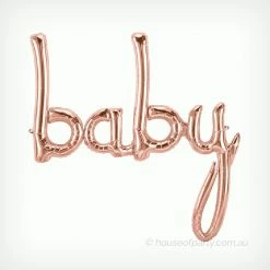 Party Animal Direct BABY Air-Filled Decoration (Rose Gold) Baby Shower