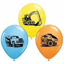 Party Animal Direct Construction Latex Balloon (5 Pack)