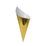 Five Star Paper Partyware FS PAPER SNACK CONE METALLIC GOLD 10PK