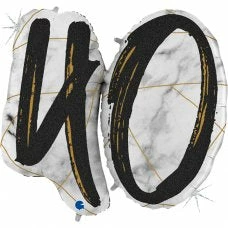 Party Animal Direct Marble Mate Black #40 Shape Supershape Foil Balloons