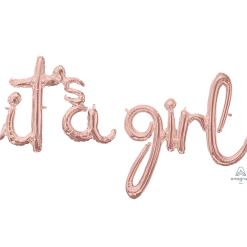 Party Animal Direct It's A Girl Air-filled Decoration (Rose Gold) Gender Reveal
