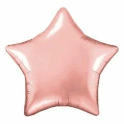 Party Animal Direct Foil Balloons Metallic Chrome Rose Gold Star Balloon