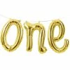 Party Animal Direct ONE Balloon Air-Filled Banner (Gold)