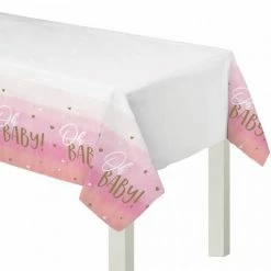 Party Animal Direct OH BABY Plastic TableCover (Pink)